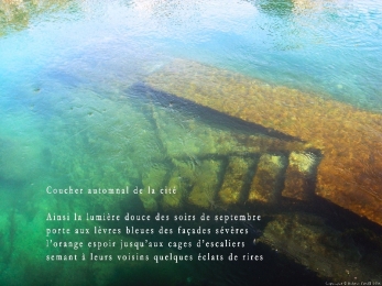 Ancien accès au lavoirs sur le Rhône à Genève. Poème aux bribes.