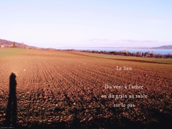 Lac de Neuchâtel, au-dessus d'Yverdon. Poème à la Terre.