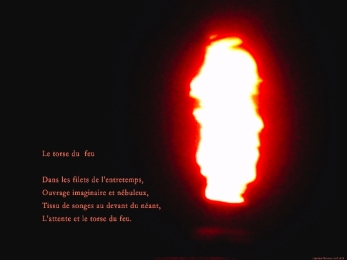 Flamme de la rafinerie de Monthey, canton du Valais. Poème à l'inspiration.