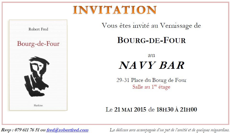 Vernissage de Bourg-de-Four